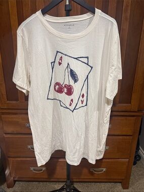 torrid Cream Graphic Cherry Ace Tee